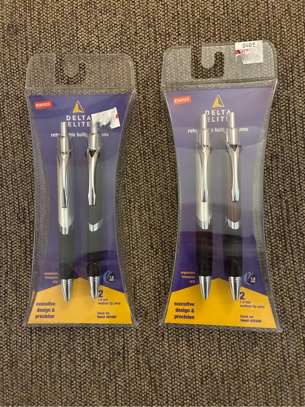 Staples Delta Elite Executive Design and Precision Retractable Pen Sets (2)